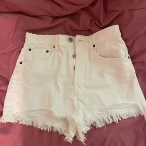 Zara white jean shorts
